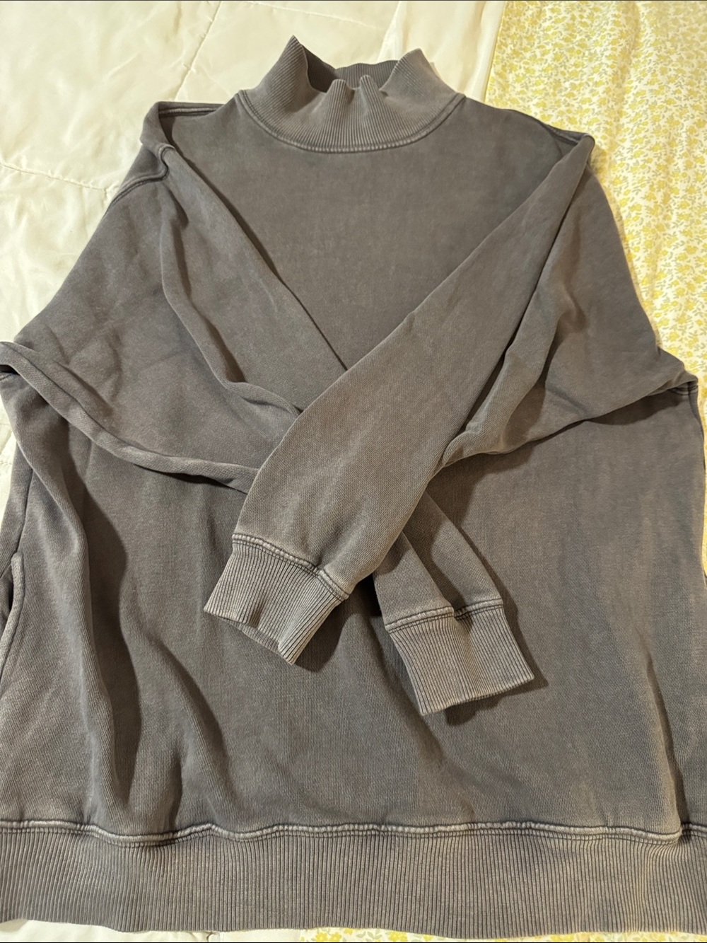 aerie Womens Charcoal Gray Cowl Turtleneck Sweater